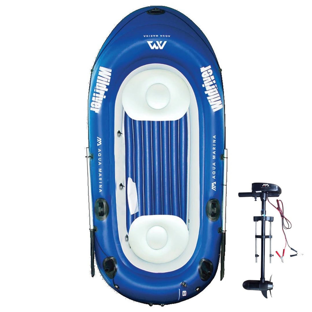 Aqua Marina Wild River Inflatable Boat With Trolling Motor