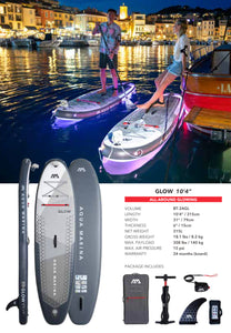 Aqua Marina Glow Inflatable Paddle Board SUP With Ambient Light System